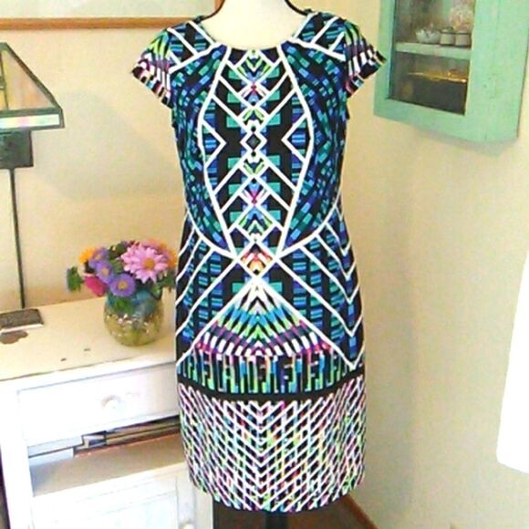 Nine West Amazing Graphic Sheath Arty - Picture 1 of 12